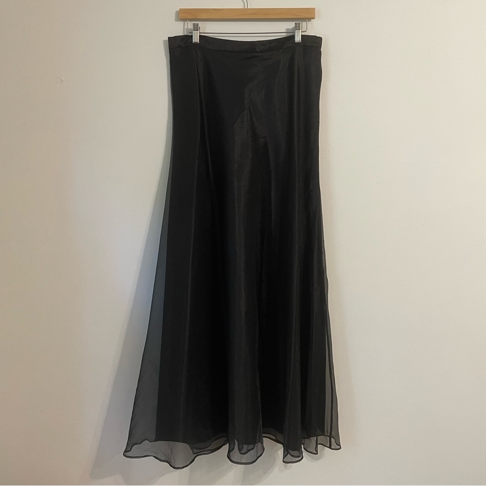 David’s Bridal Organza Formal Full Length Skirt in Black size 14